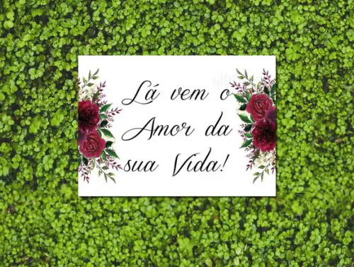Plaquinhas para casamento