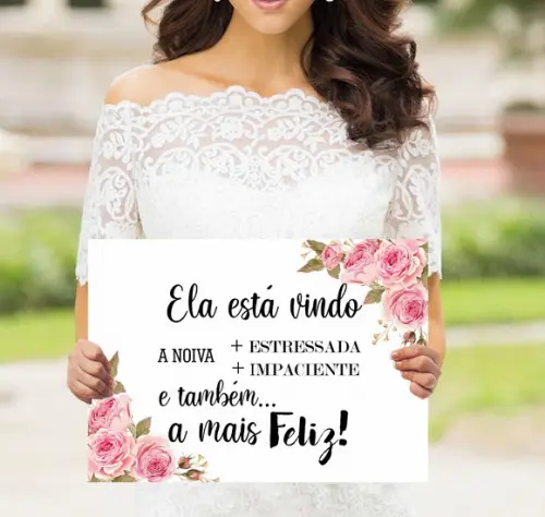 Plaquinhas para Casamento - a Mais Feliz