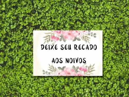 Plaquinhas para Casamento - Deixe Sua Mensagem