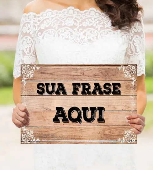 Plaquinhas para Casamento - Chegou a Hora