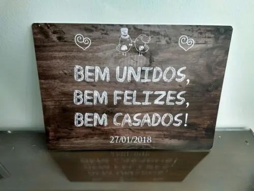 Plaquinhas para Casamento - Bem Casados