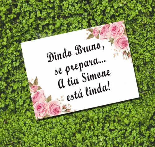 Plaquinhas para Casamento - Ela Está Linda