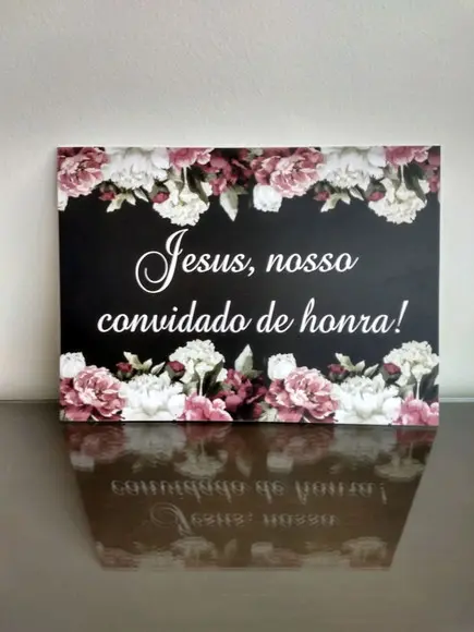 Plaquinhas para Casamento - Jesus Nosso Convidado