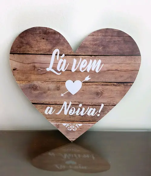 Plaquinhas para Casamento - Lá Vem a Noiva