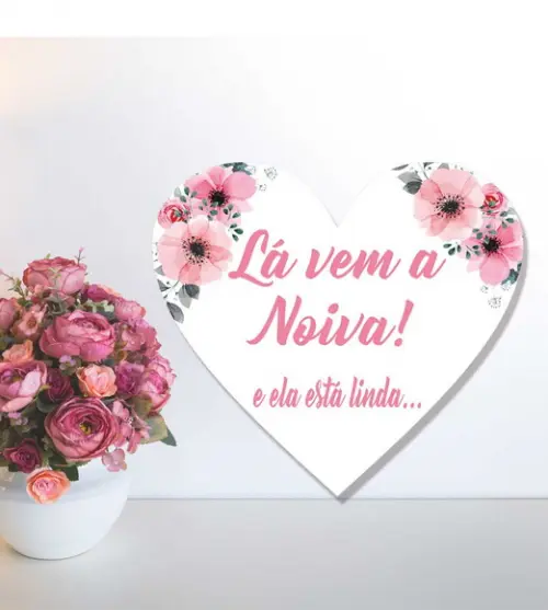 Plaquinhas para Casamento - Lá Vem a Noiva!