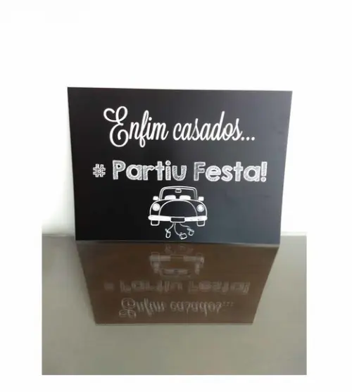Plaquinhas para Casamento - Partiu Festa