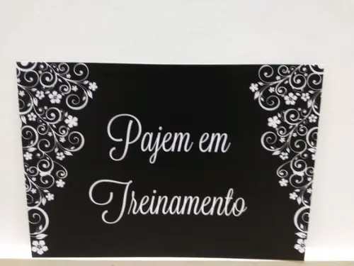Plaquinhas para Casamento - Pajem em Treinamento