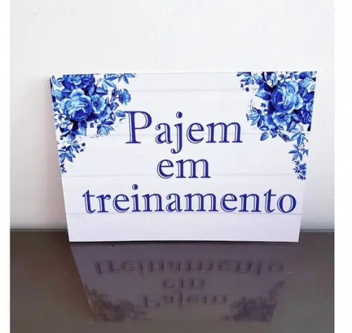 Plaquinhas para Casamento - Pajem em Treinamento