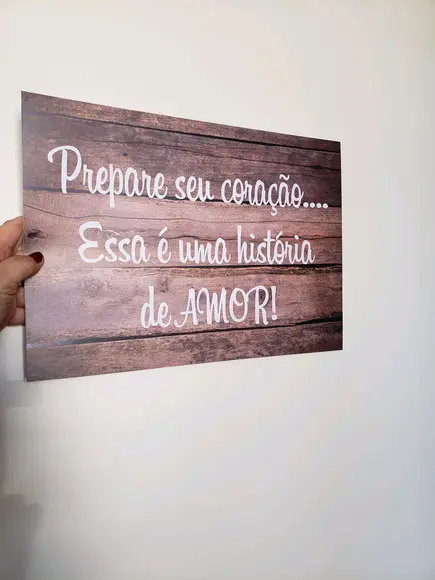 Plaquinhas para Casamento - Prepare Seu Coração