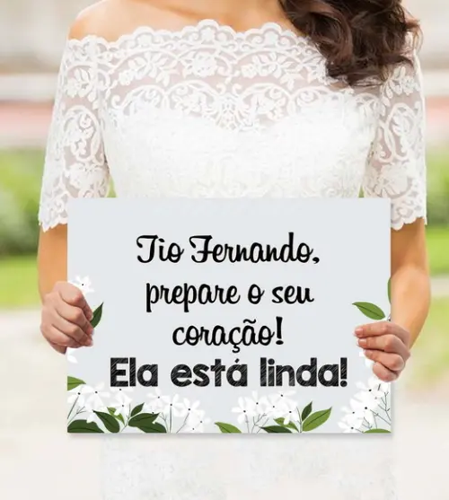 Plaquinhas para Casamento - Prepare o Coração