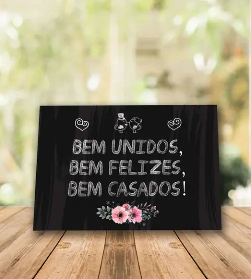 Plaquinhas para Casamento -bem Unidos