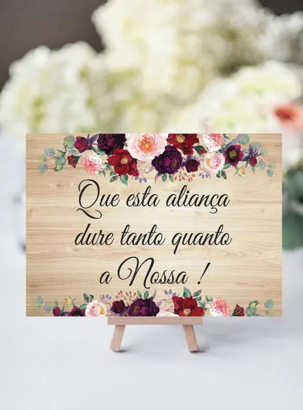 Plaquinhas para Casamento -que Essa Aliança Dure