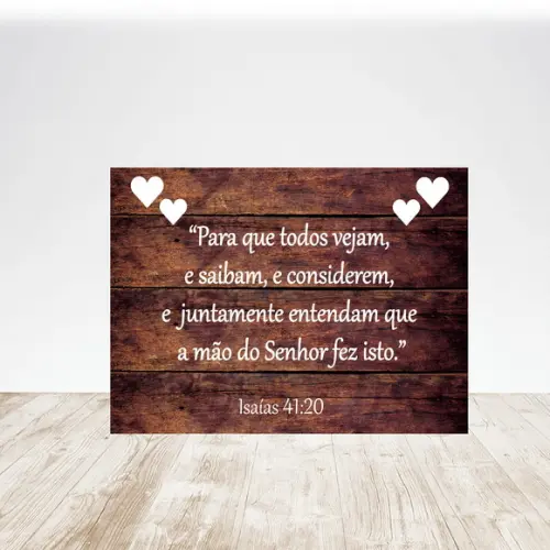 Plaquinhas para Casamento- a Mão do Senhor Fez Isso
