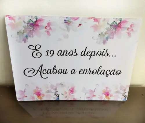 Plaquinhas para Casamento- Acabou a Enrolação