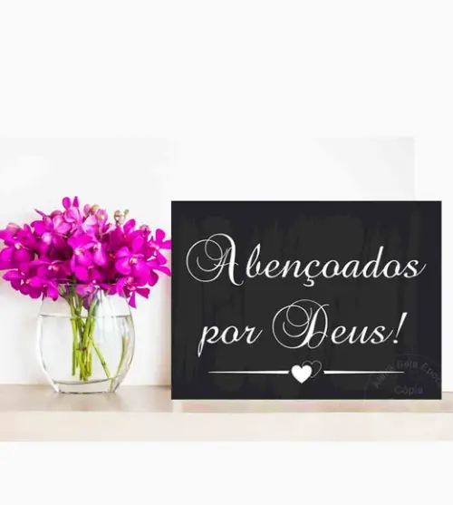 Plaquinhas para Casamento- Abençoados Por Deus