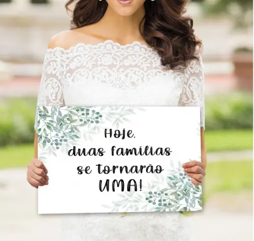 Plaquinhas para Casamento- Hoje Duas Famílias