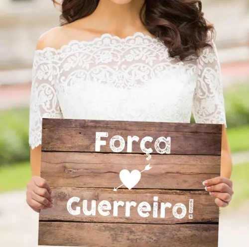 Plaquinhas para casamento- Força Guerreiro
