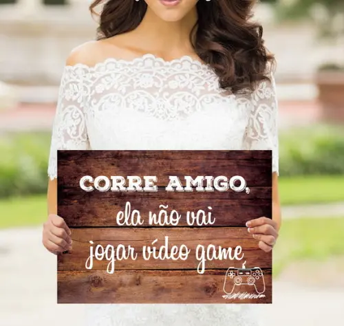 Plaquinhas para Casamento- Corre Amigo