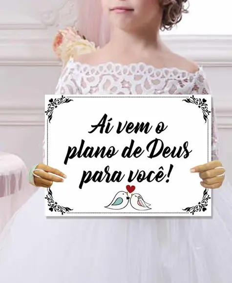 Plaquinhas para Casamento- Plano de Deus
