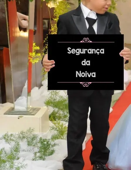 Plaquinhas para Casamento- Segurança da Noiva