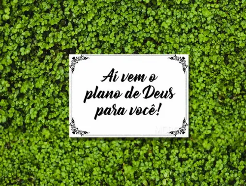 Plaquinhas para Casamento- Plano de Deus