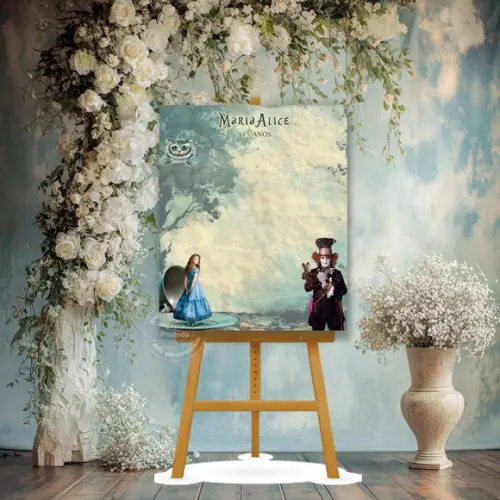 Quadro Assinaturas - Alice no País das Maravilhas