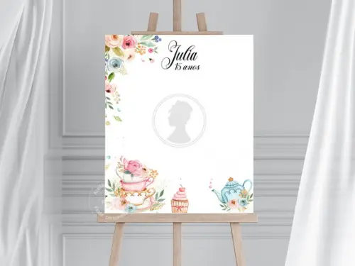 Quadro Assinaturas para Debutante - Festa Bridgerton