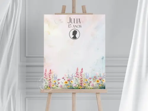Quadro Assinaturas para Debutante - Festa Bridgerton