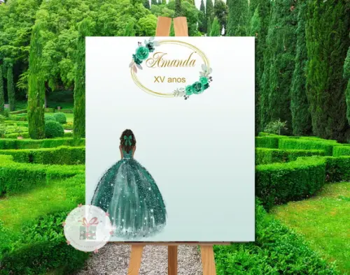 Quadro de Assinatura para Debutante