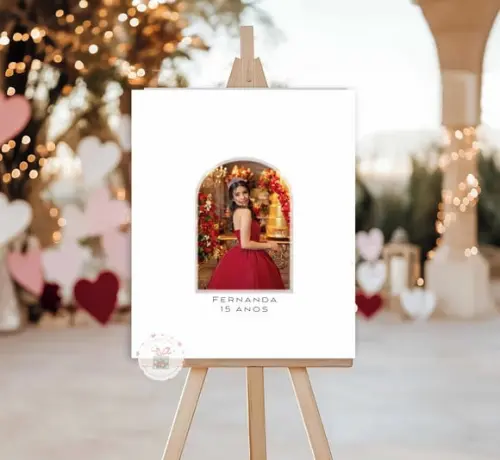 Quadro de Assinaturas 15 Anos com Foto Personalizado