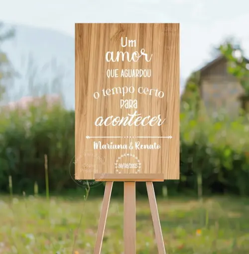 Quadro Decorativo de Casamento - Um Amor Que Aguardou