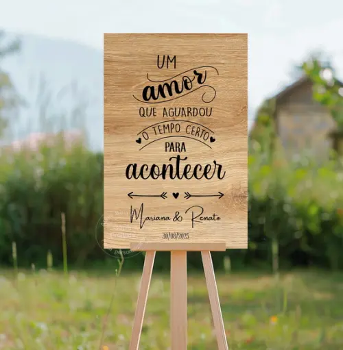 Quadro Decorativo de Casamento - Um Amor Que Aguardou