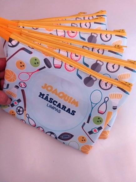 KIT PORTA MASCARA + MASCARAS PERSONALIZADAS