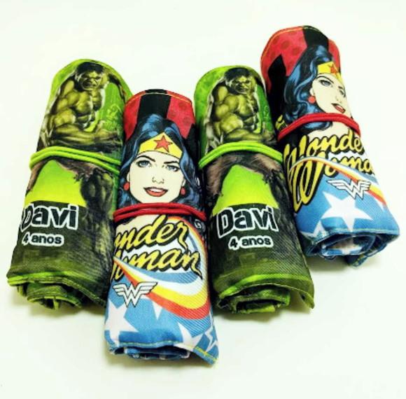 Mini Estojo Personalizado Super Herois