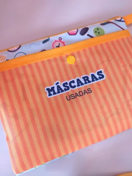 KIT PORTA MASCARA + MASCARAS PERSONALIZADAS