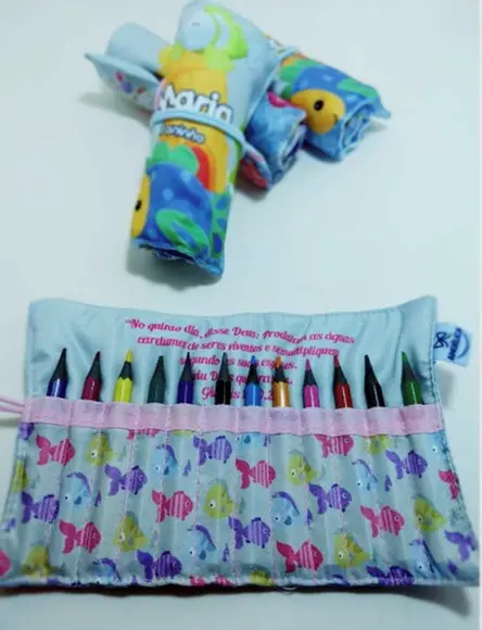 Mini Estojo Personalizado Fundo do Mar