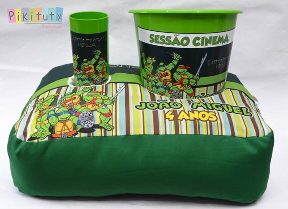10 Almofadas Porta Pipoca - Tartarugas Ninjas