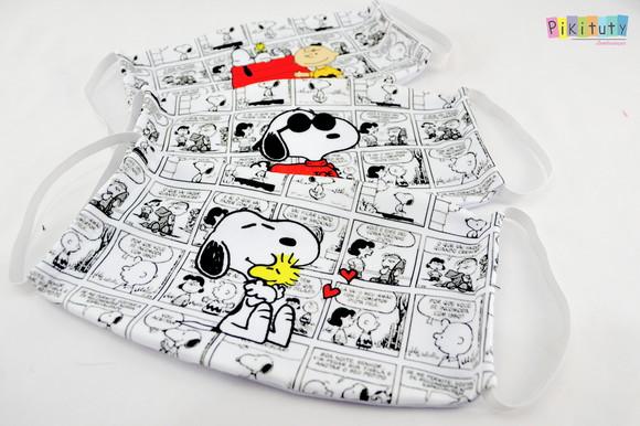 10 máscaras de Proteção para festa - Snoopy