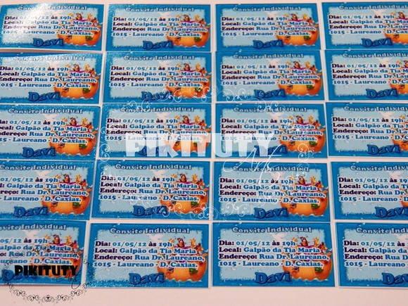 100 convites Individuais Personalizados
