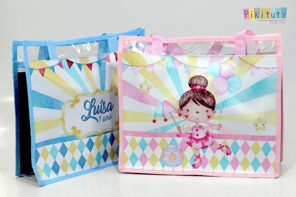 20 Bolsas de Praia Circo Vintage Rosa