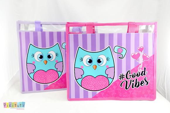 20 Bolsas de Praia Corujinha Good Vibes