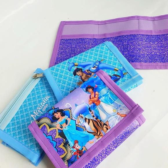 20 Carteiras Infantil - Jasmine e Aladinn