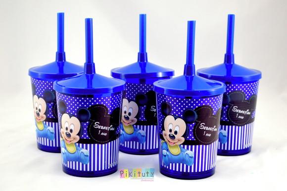 20 Copos c/ Canudo - Baby Disney