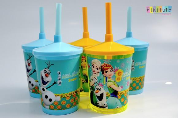 20 Copos c/ Canudo - Frozen Fever