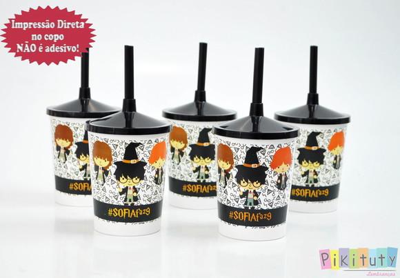 20 Copos c/ Canudo - Harry Potter