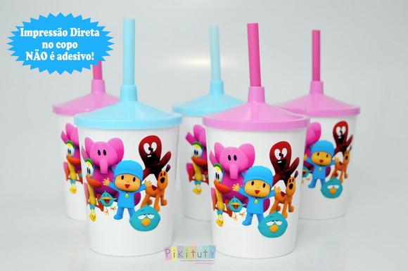 20 Copos c/ Canudo - Pocoyo