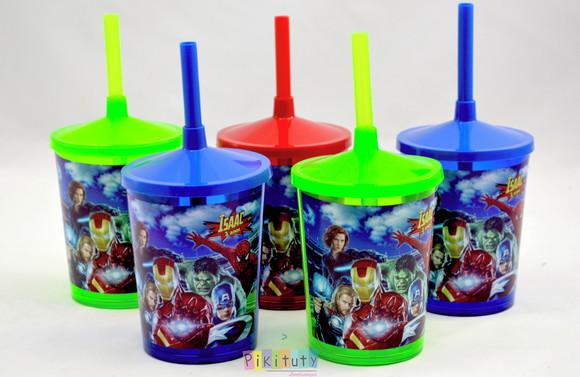 20 Copos c/ Canudo - Vingadores
