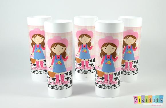 20 Copos Long Drink - Fazendinha Menina