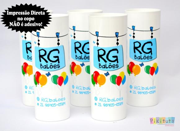 20 Copos Long Drink Rg Balões Brindes Coorporativos