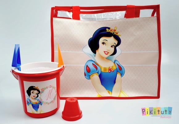 20 Kits - Bolsa de Praia + Balde de Praia a Branca de Neve